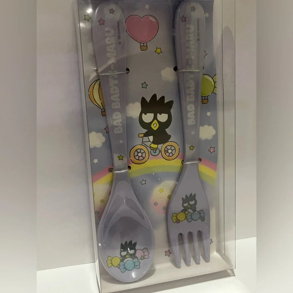Sanrio Bad Badtz Maru- Spoon Fork Cutlery Set-Japan Kuji - Picture 2 of 7